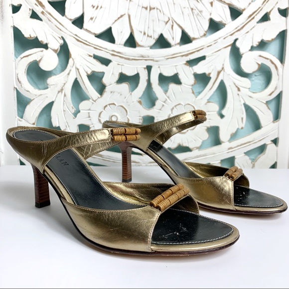 cole haan gold heels